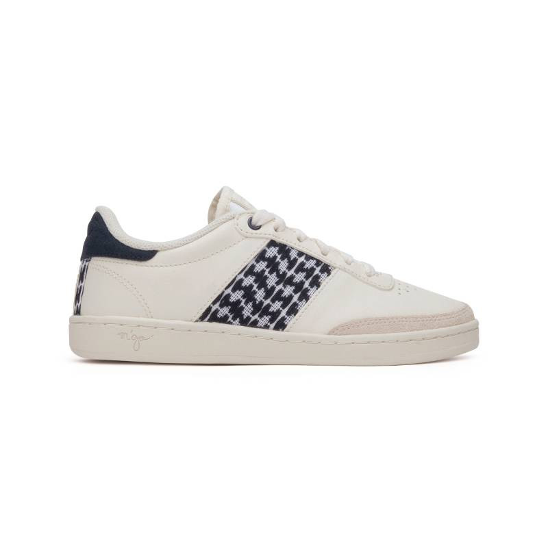  zapatillas cuero blanco negro