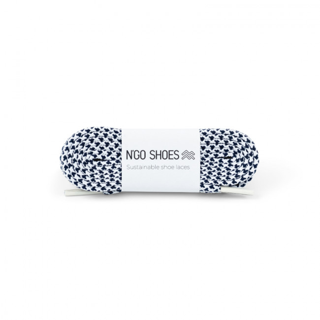 Bicolor shoe laces White/Navy