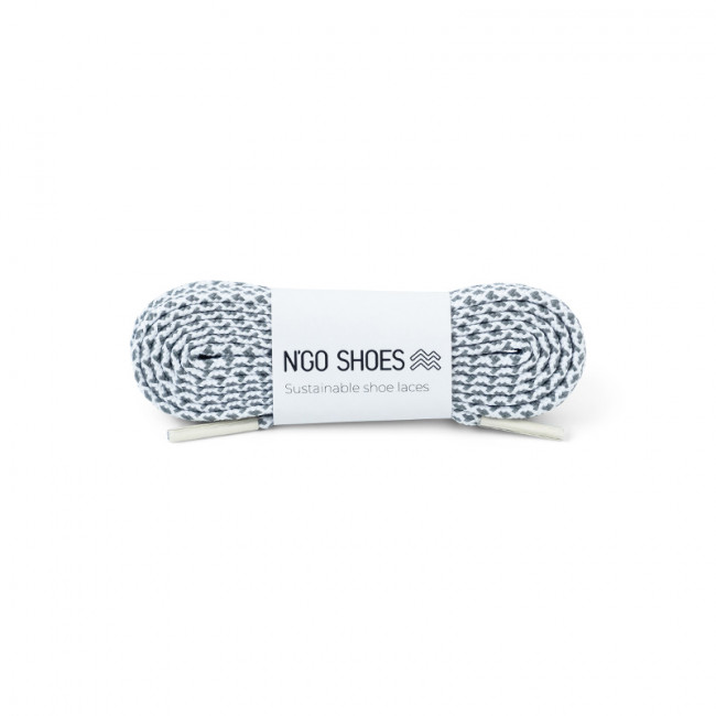 Cordones bicolores blanco y...