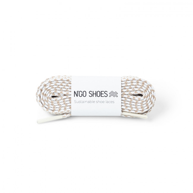 Bicolor shoe laces White/Sand