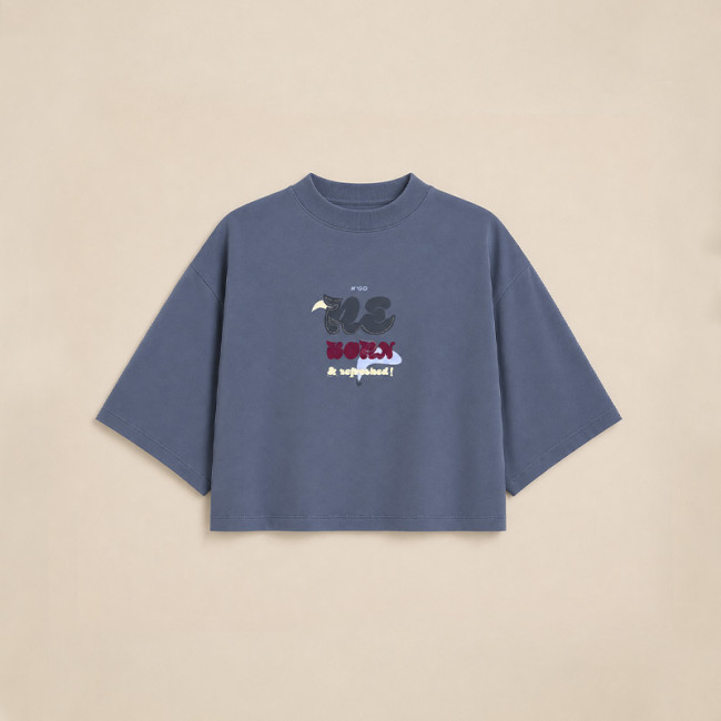 T-SHIRT FEMME REFRESHED BLEU
