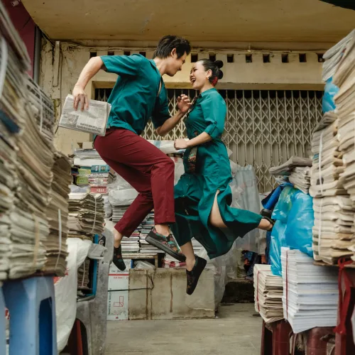 N&rsquo;GO x METISEKO | Les baskets slip-on DONG HO