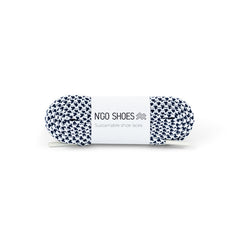 Lacets bicolores Blanc/Marine