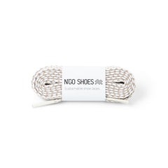 Lacets bicolores blanc et sable