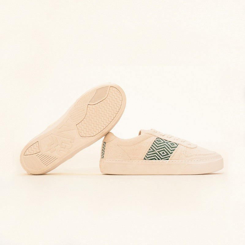 MAI CHAU CANVAS BEIGE TEAL GREEN