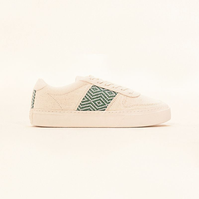 MAI CHAU CANVAS BEIGE TEAL GREEN