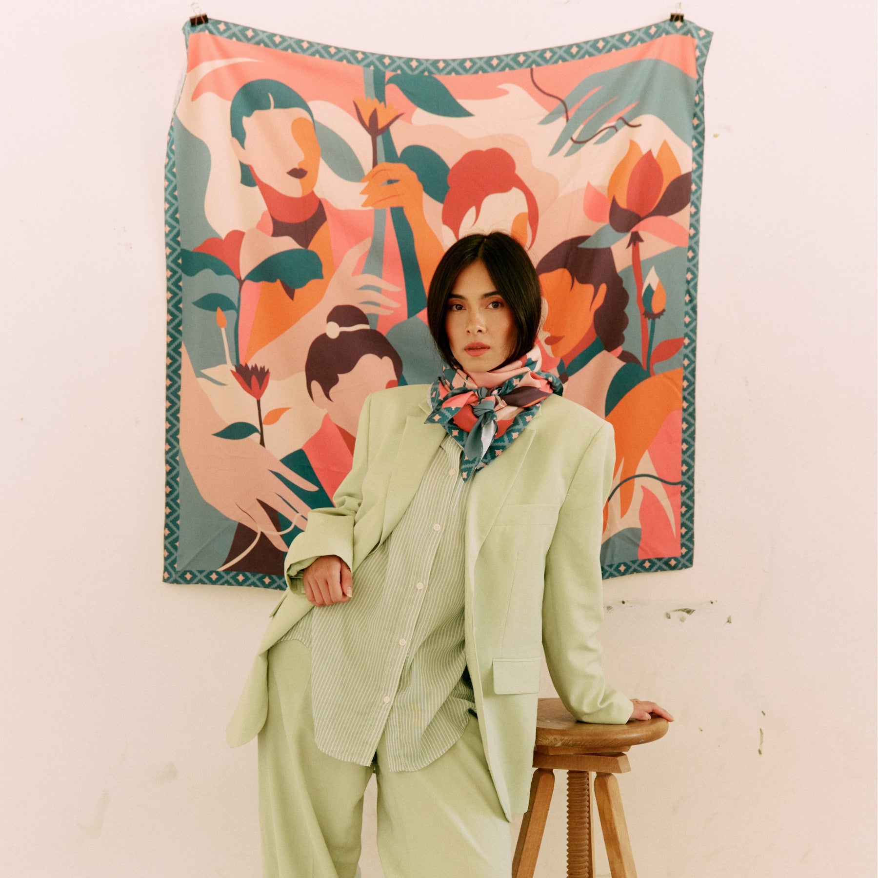Foulard Alexandra de Assunçao x N'GO