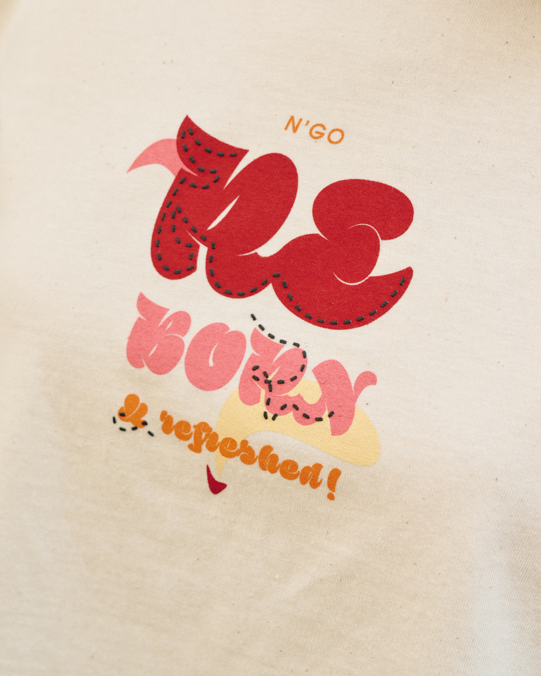 T-SHIRT FEMME REFRESHED BLANC ÉCRU