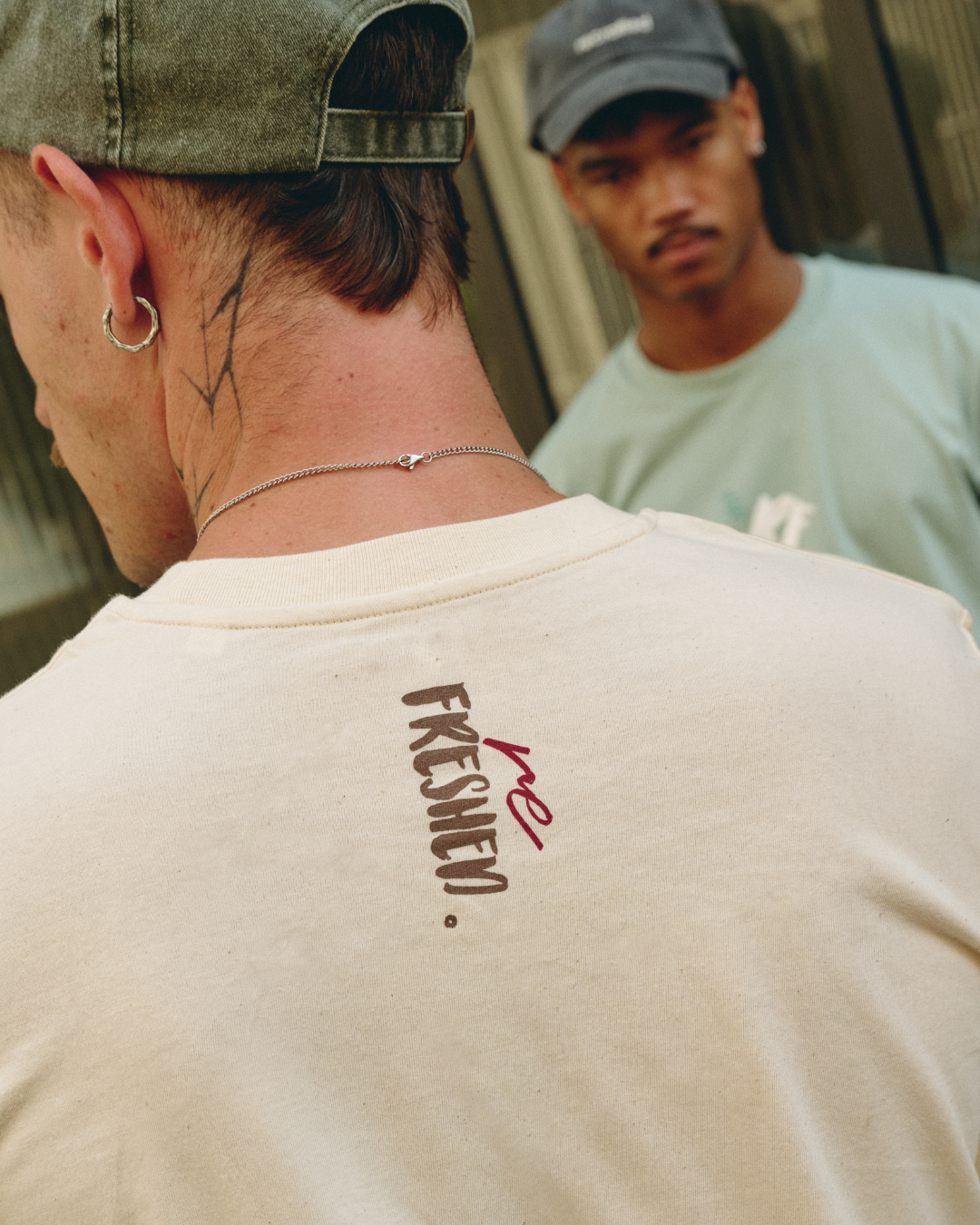 T-SHIRT HOMME RECRAFTED BLANC ÉCRU