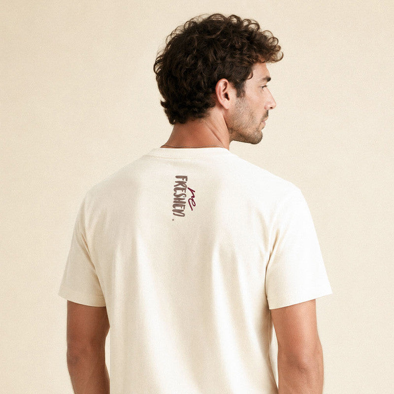 T-SHIRT HOMME RECRAFTED BLANC ÉCRU
