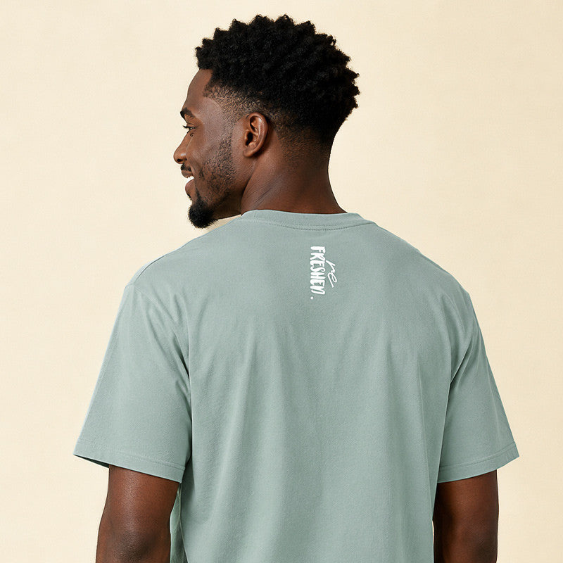 T-SHIRT HOMME RECRAFTED VERT AMANDE