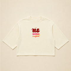 T-SHIRT FEMME REFRESHED BLANC ÉCRU
