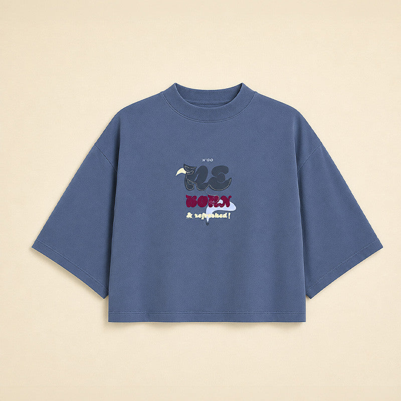 T-SHIRT FEMME REFRESHED BLEU