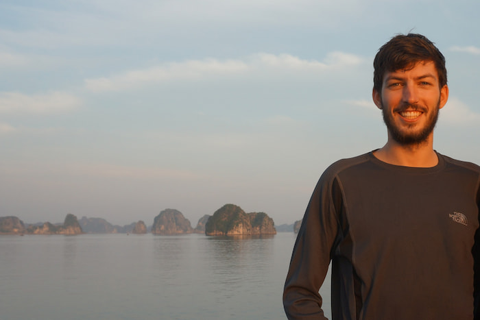 Ronan, co-fondateur de N'go, en voyage au Vietnam.